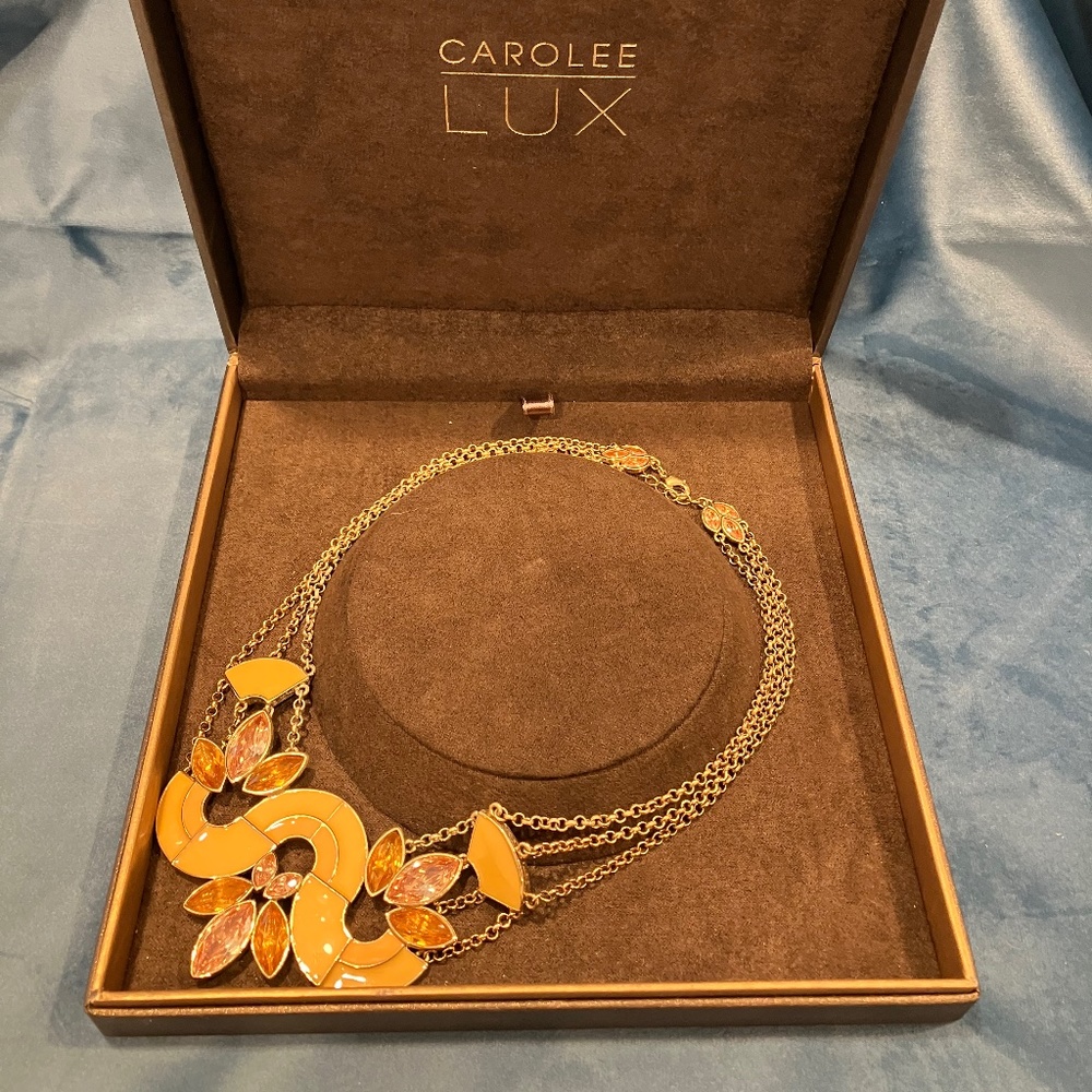 Yellow and gold statement necklace